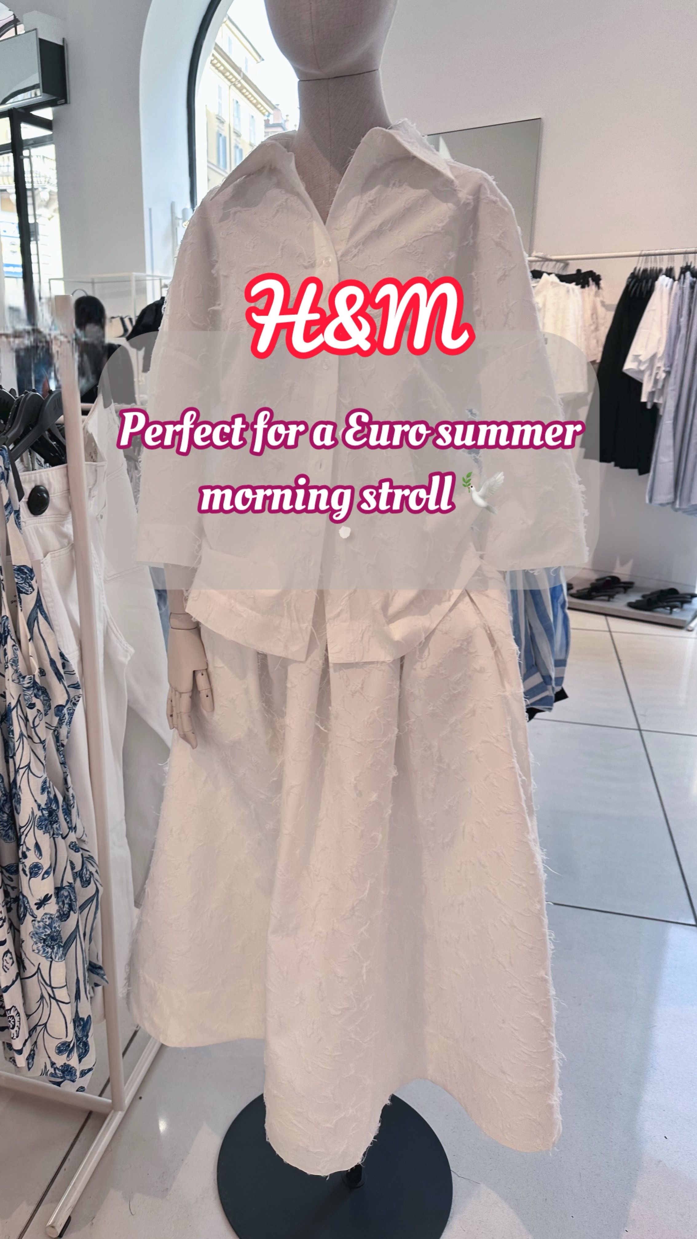 This modest two-piece from H&M feels like a breath of fresh air in the middle of a Euro summer. Light, textured, and effortlessly classy – perfect for quiet mornings, cafe strolls, or elegant escapes. You’ve been asking for more two-piece sets, and this one is a dream. #hm2025 #modestfashion #eurosummer #modeststyle #summeroutfit

#LTKeurope #LTKsummer #LTKmodest