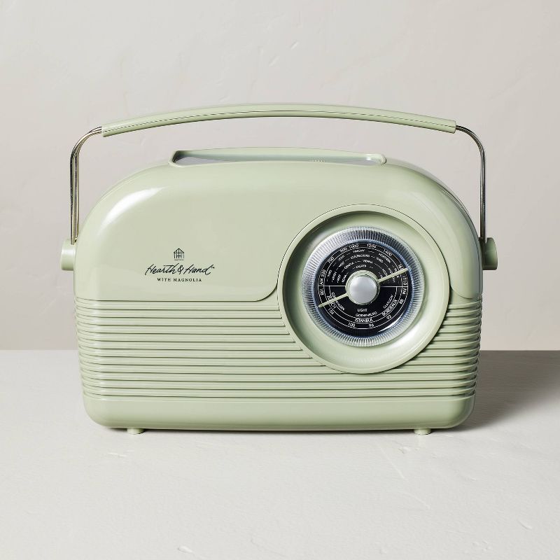 Portable AM/FM Bluetooth Radio Light Green - Hearth & Hand™ with Magnolia | Target