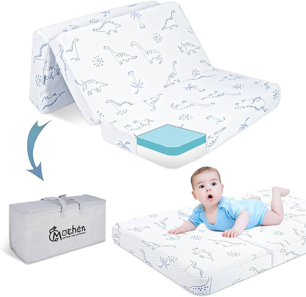 Mochen Trifold Pack and Play Mattress 38x26 Dual-Sided High Density Memory Foam Pack N Play Mattr... | Amazon (US)