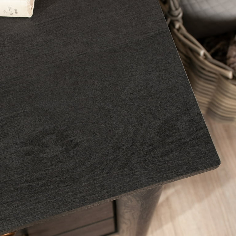 My Texas House Monroe 3 Drawer Nightstand with USB, Raven Black Oak Finish | Walmart (US)