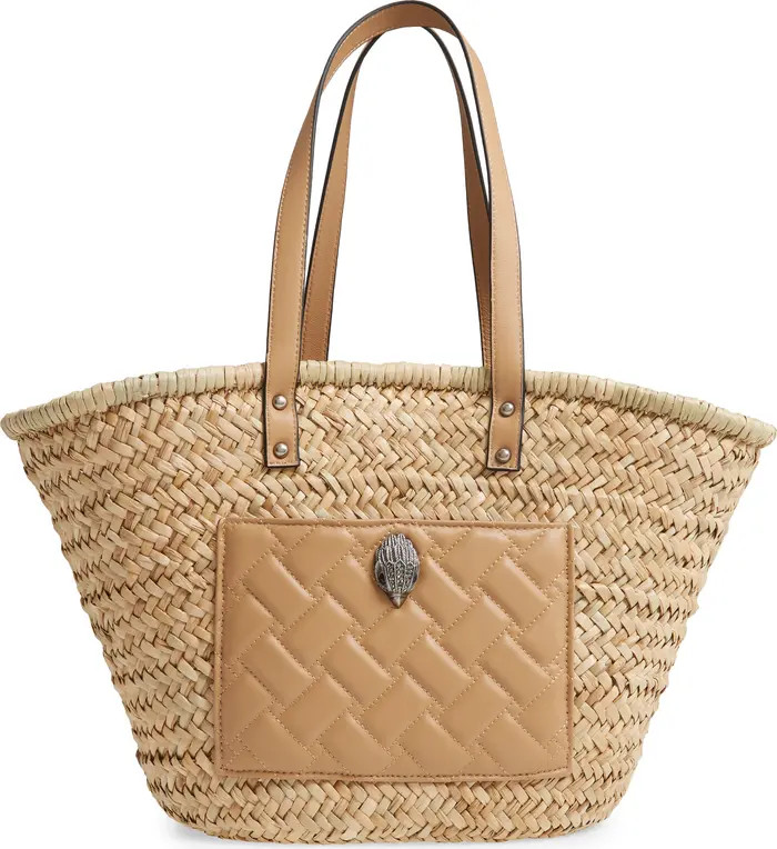 KURT GEIGER LONDON Kensington Woven Straw Basket Tote | Nordstromrack | Nordstrom Rack