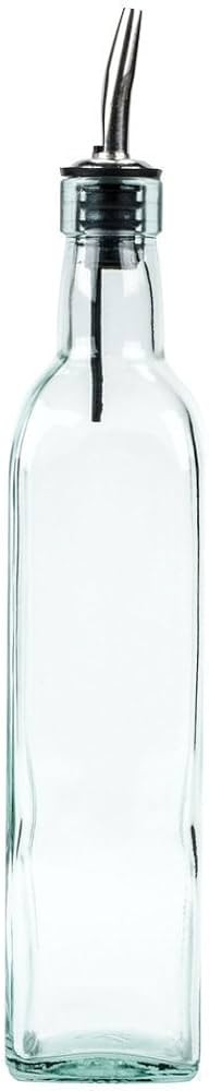 Tablecraft H9085 Glass Oil And Vinegar Cruet, Olive Oil Dispenser With Stainless Steel Spout, Sli... | Amazon (US)
