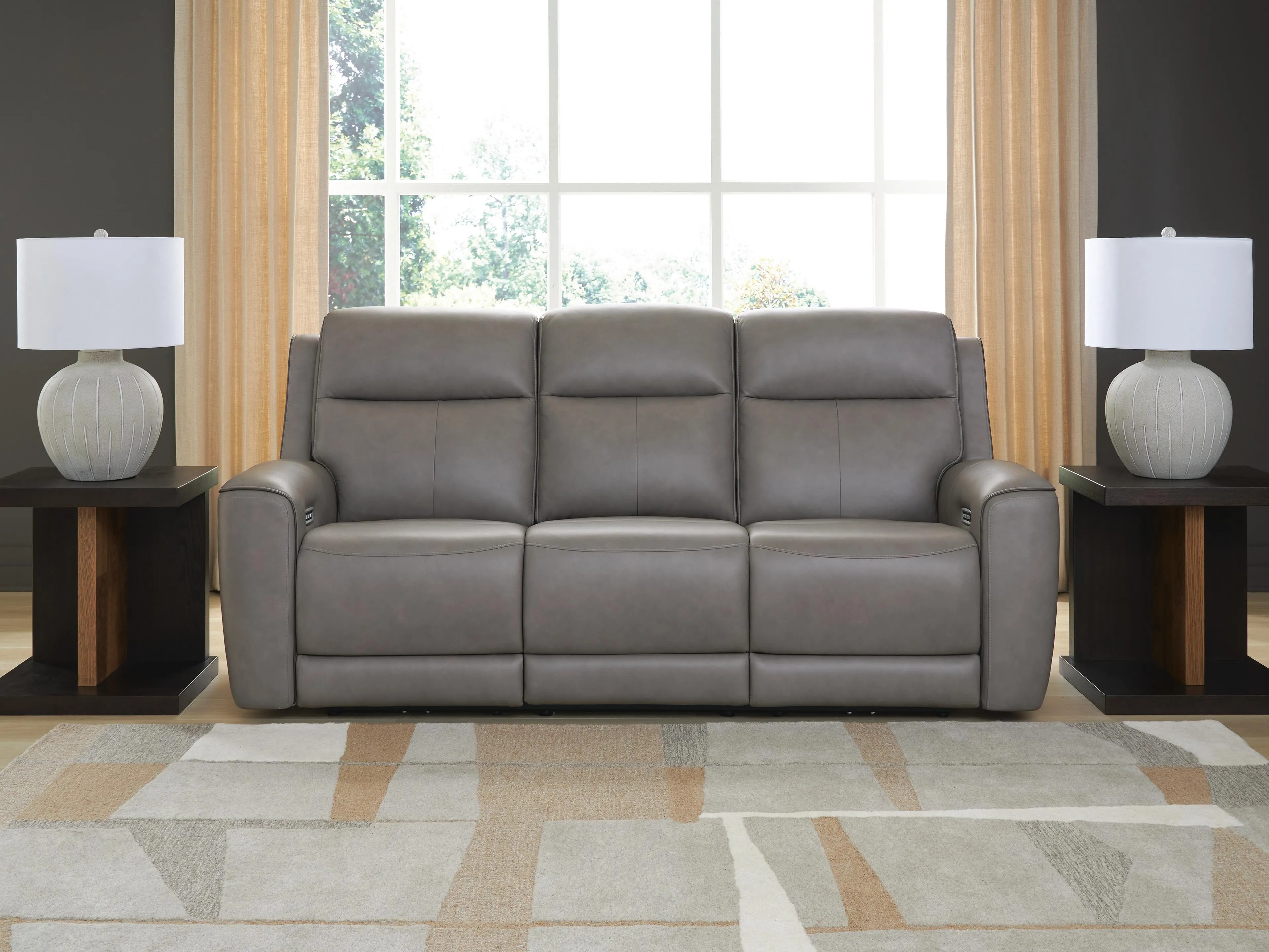 5Z-Relaxation Dual Power Leather Reclining Sofa | Ashley | Ashley