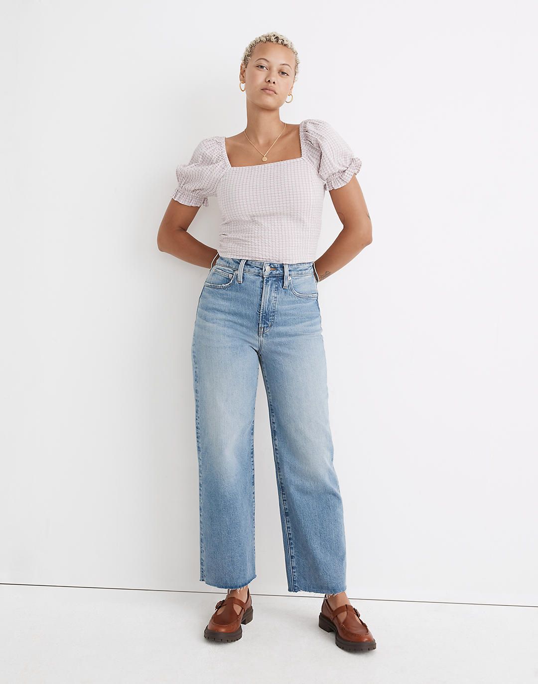 The Tall Curvy Perfect Vintage Wide-Leg Crop Jean in Catlin Wash | Madewell