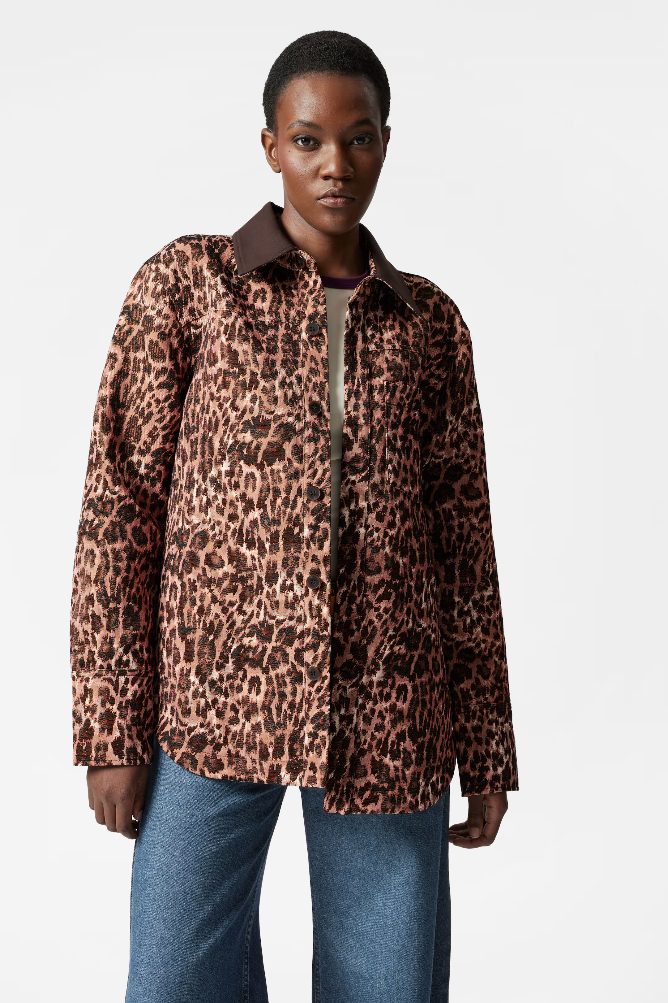 Contrast Collar Jacquard Jacket | H&M (UK, MY, IN, SG, PH, TW, HK)