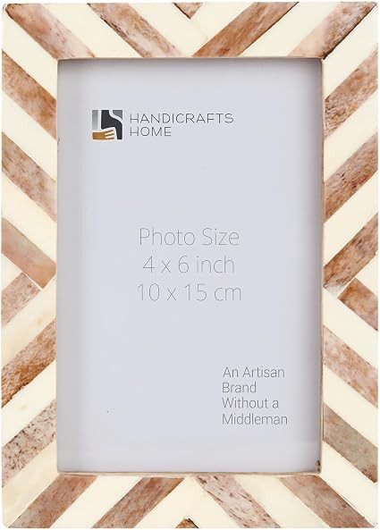 Handicrafts Home 4x6 Chevron Pattern Inspired Picture Frame - 4x6 Frames for Wall Hanging & Desk ... | Amazon (US)