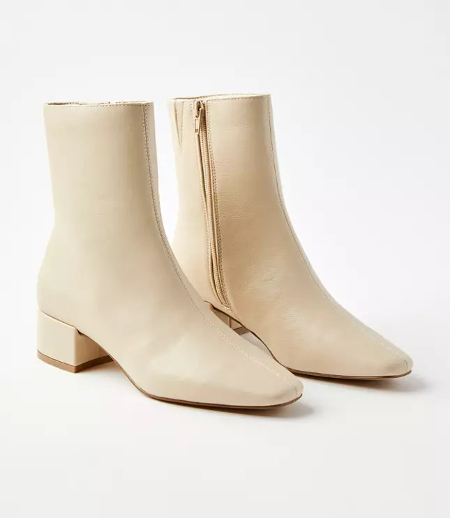 Seamed Block Heel Booties | LOFT