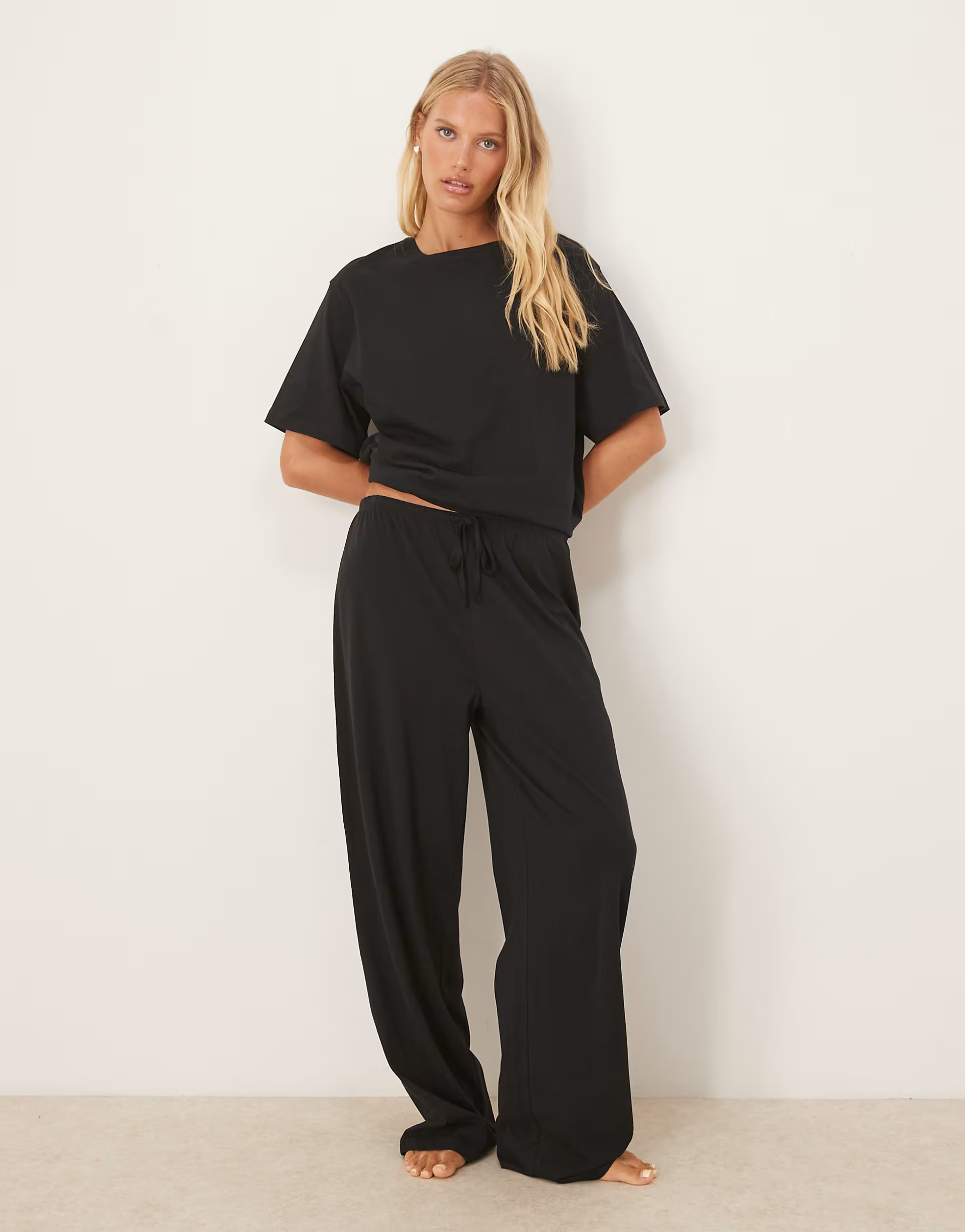 › ASOS DESIGN mix & match cotton pyjama trouser in black | ASOS (Global)