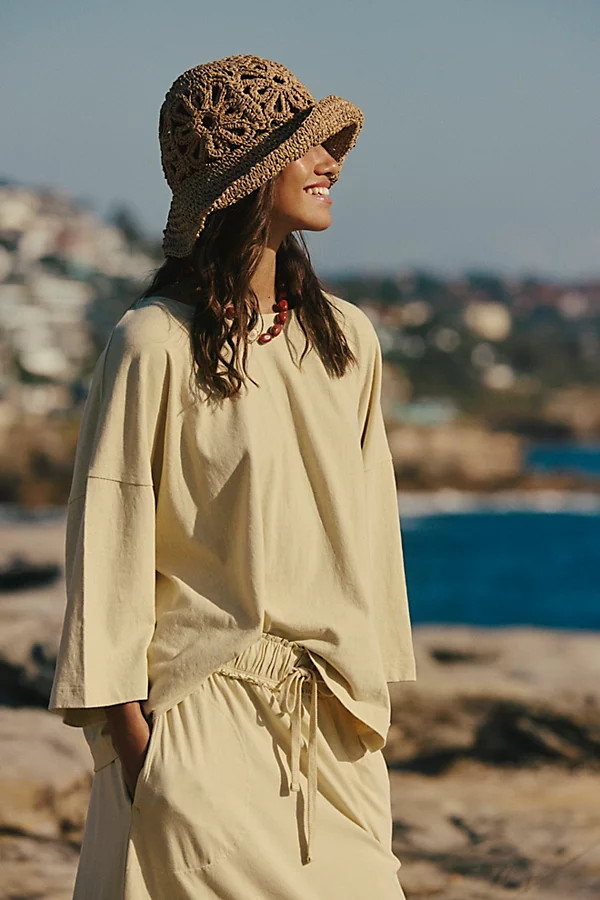 Cut-Out Daisy Straw Hat | Free People (Global - UK&FR Excluded)
