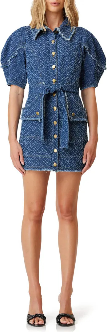 Elliatt Cora Short Sleeve Denim Shirtdress | Nordstrom | Nordstrom