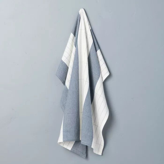 Bold & Thin Stripe Flour Sack Kitchen Towel Sour Cream/Faded Blue - Hearth & Hand™ with Magnoli... | Target