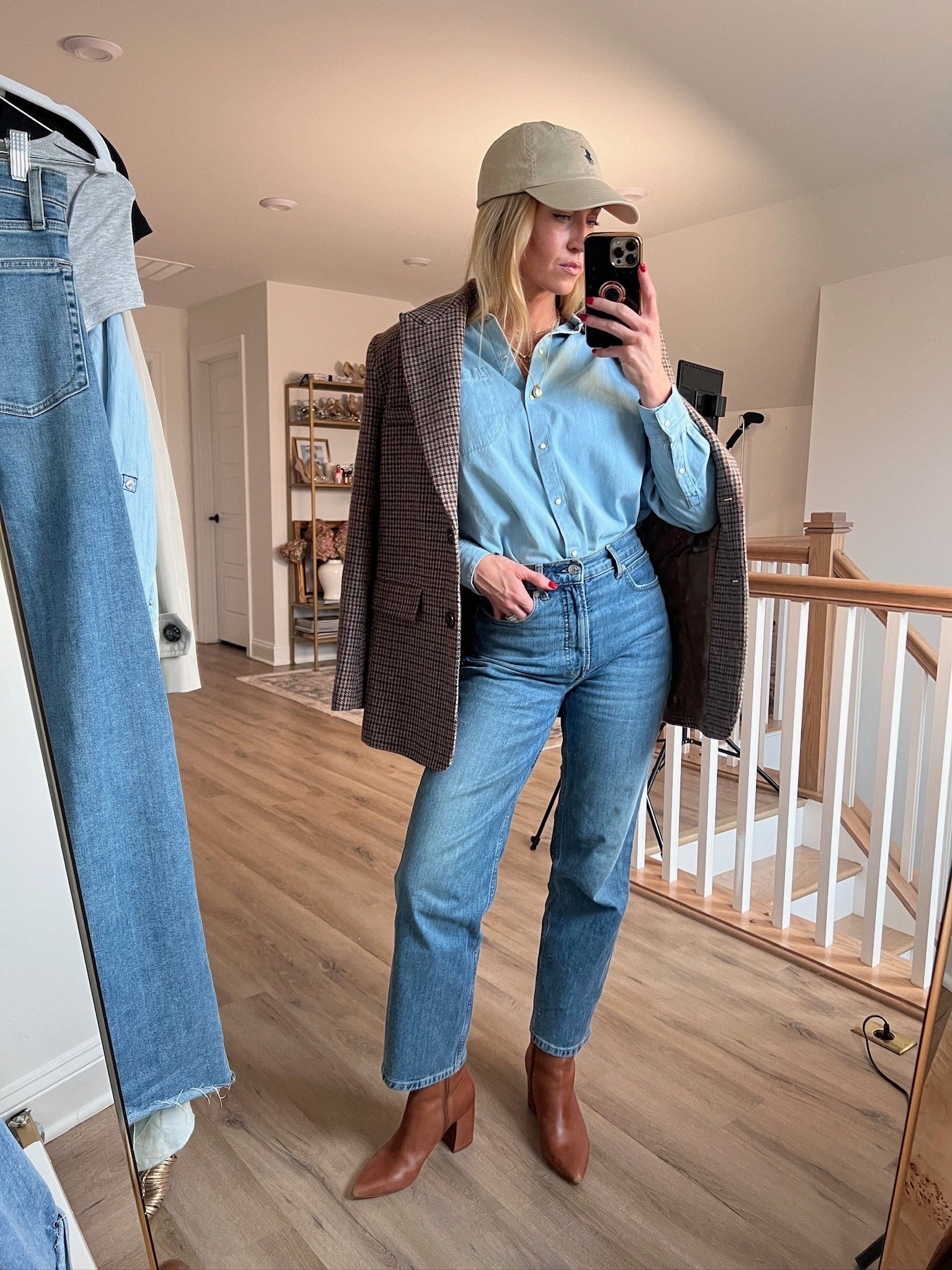 Denim top + blazer look. 


#LTKStyleTip #LTKHoliday #LTKSeasonal