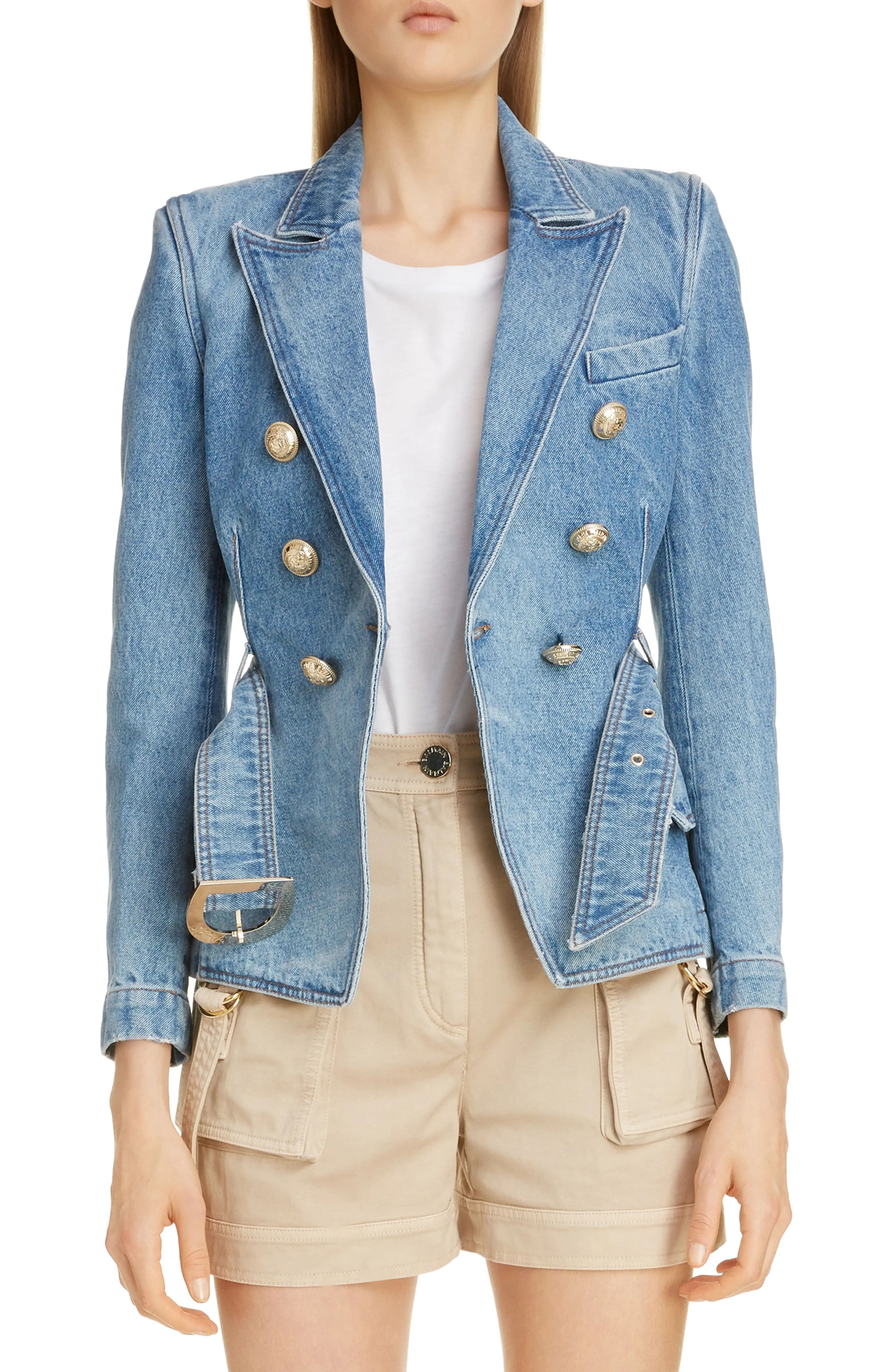 Double Breasted Denim Jacket | Nordstrom