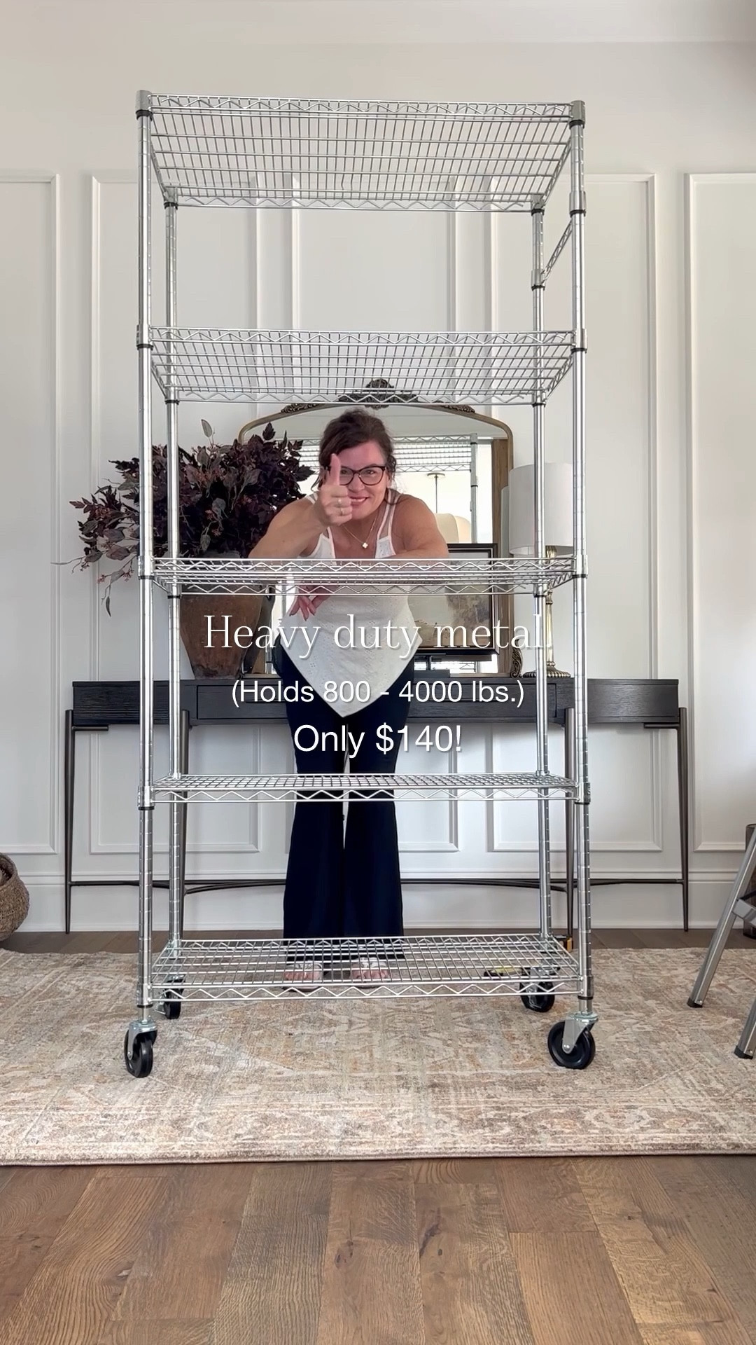 I use this shelving in my downstairs storage area, in my mudroom closet and in my garage. It’s heavy duty, comes in various configurations and sizes and the shelf heights are adjustable. Love that it has wheels too!

#LTKHome #LTKSeasonal