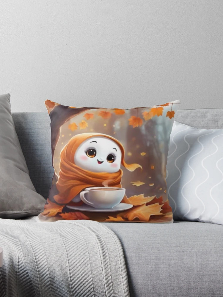 Fall Ghost Pillow | Redbubble (US)