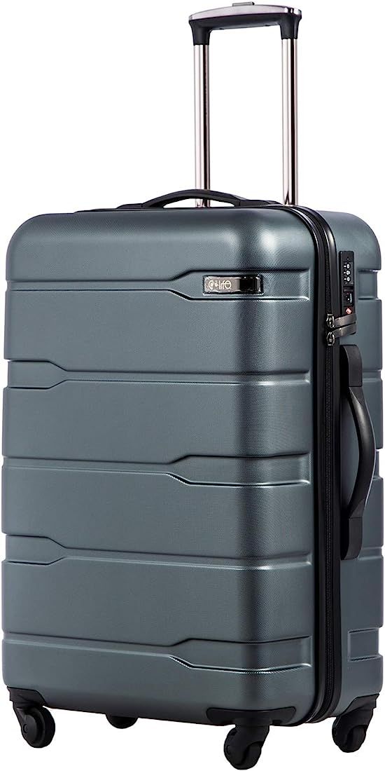 Coolife Luggage Expandable(only 28") Suitcase PC+ABS Spinner Built-In TSA lock 20in 24in 28in Carry  | Amazon (US)