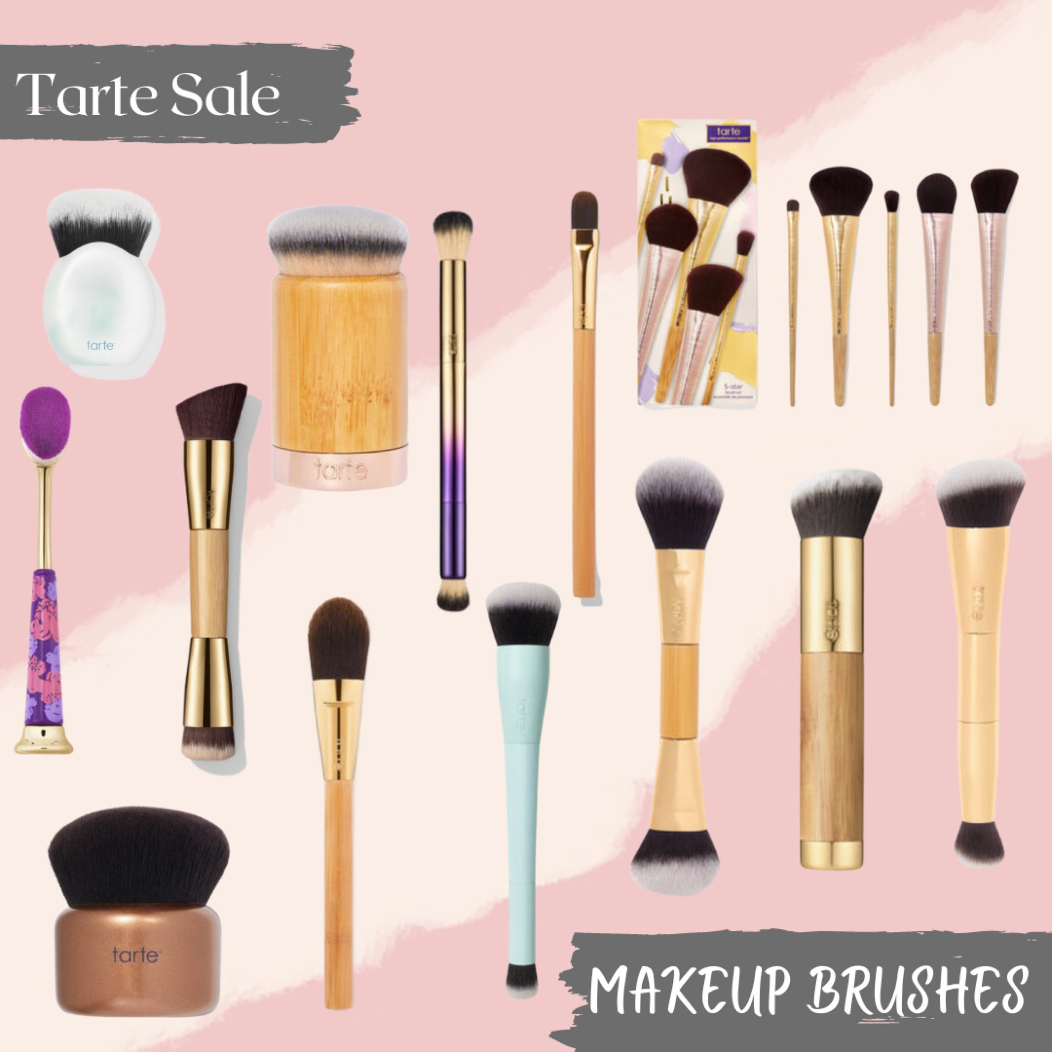 Tarte brushes that have been super well reviewed and are on sale. These are so soft and easy to clean. They are great at smoothing makeup into your skin. They have lots of options. Makeup brushes, skin brushes, soft brushes, tarte sale, makeup sale.

#LTKstyletip #LTKbeauty #LTKsalealert