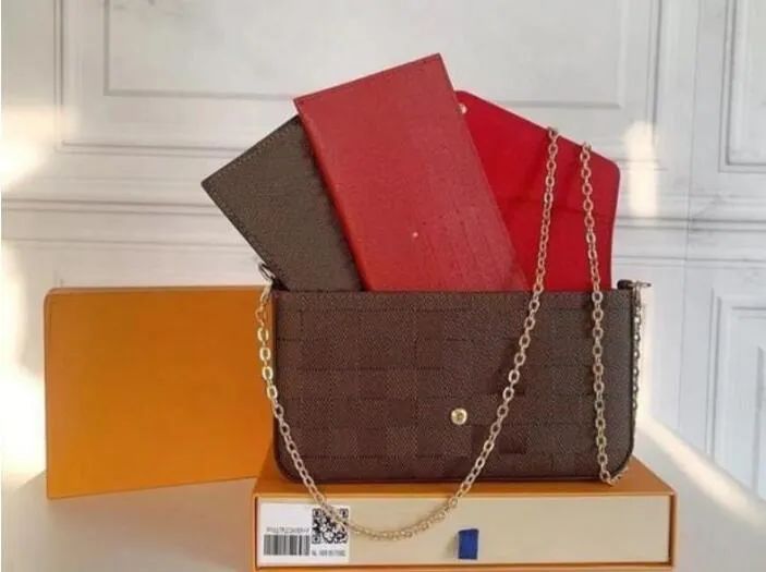 3 pcs/set favorite multi pochette accessories women Crossbody Purse Messenger bags Handbags Flowe... | DHGate