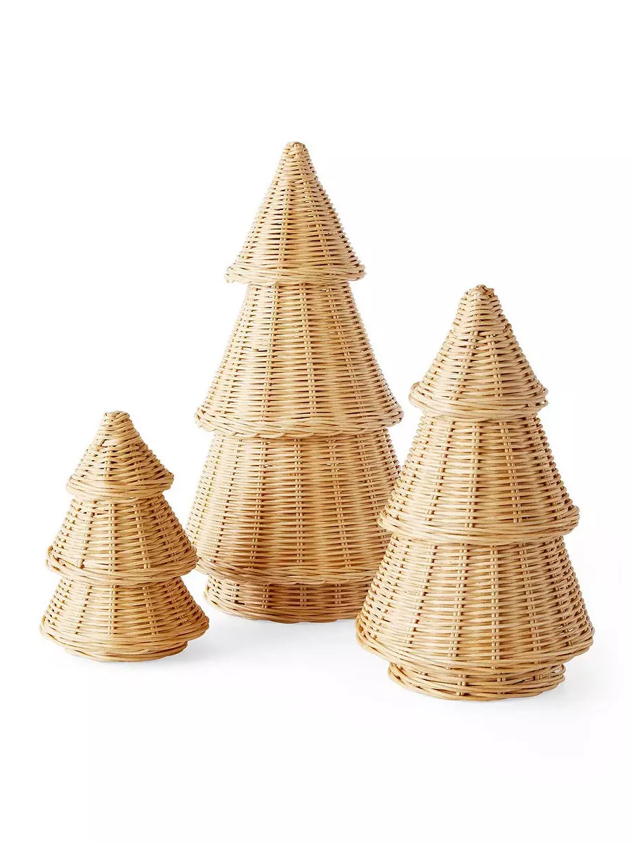 Wicker Christmas Trees | Serena and Lily