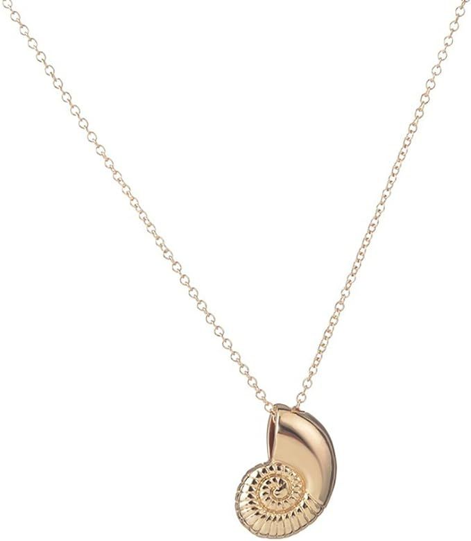 Amazon.com: Fashion Woman Conch,snail,shell Charm pendant necklace (Gold): Clothing, Shoes & Jewe... | Amazon (US)