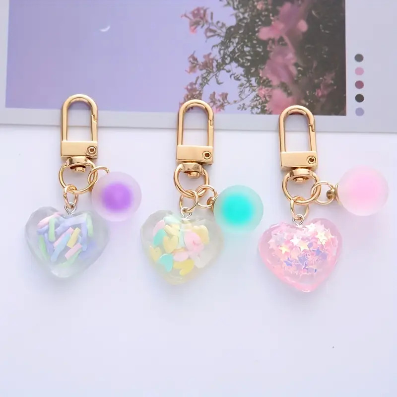 Acrylic Translucent Heart Keychains Fantasy Beads Round - Temu | Temu Affiliate Program