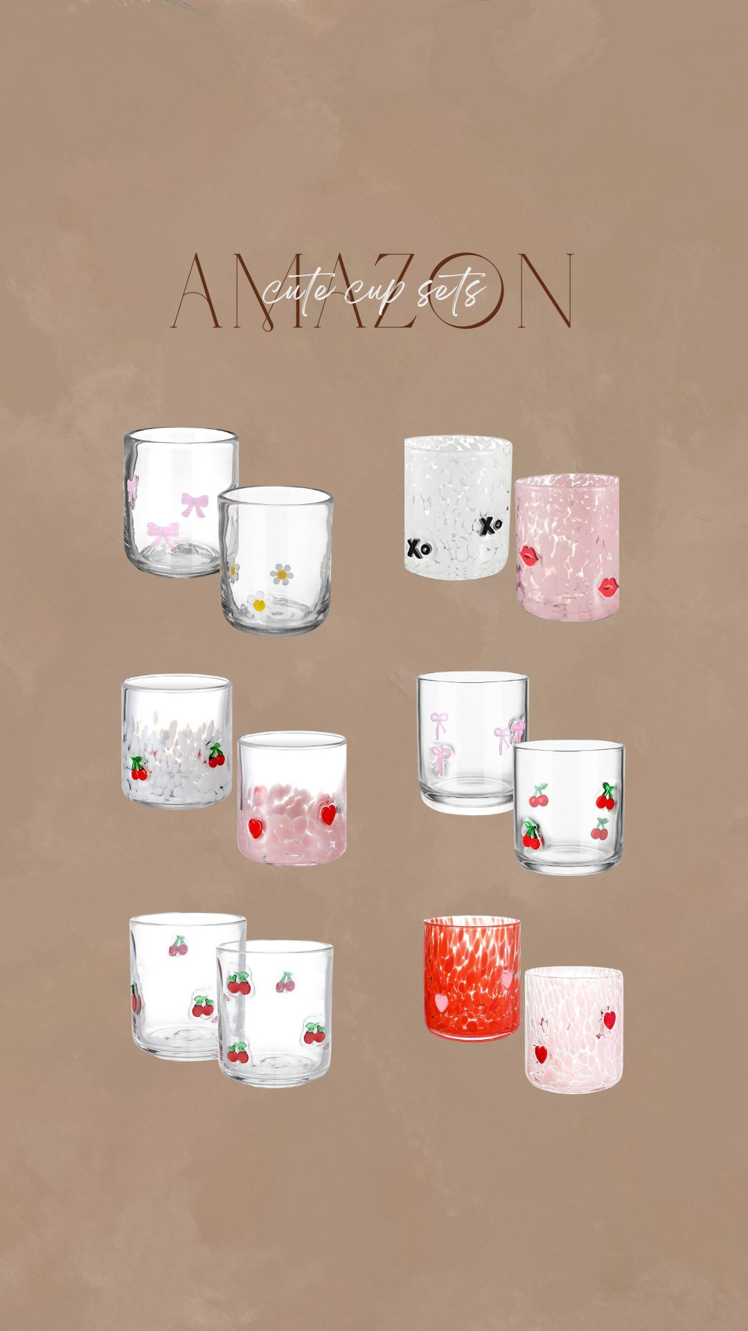Amazon cute cup sets !! 

 #LTKSeasonal #LTKHome #LTKFindsUnder50