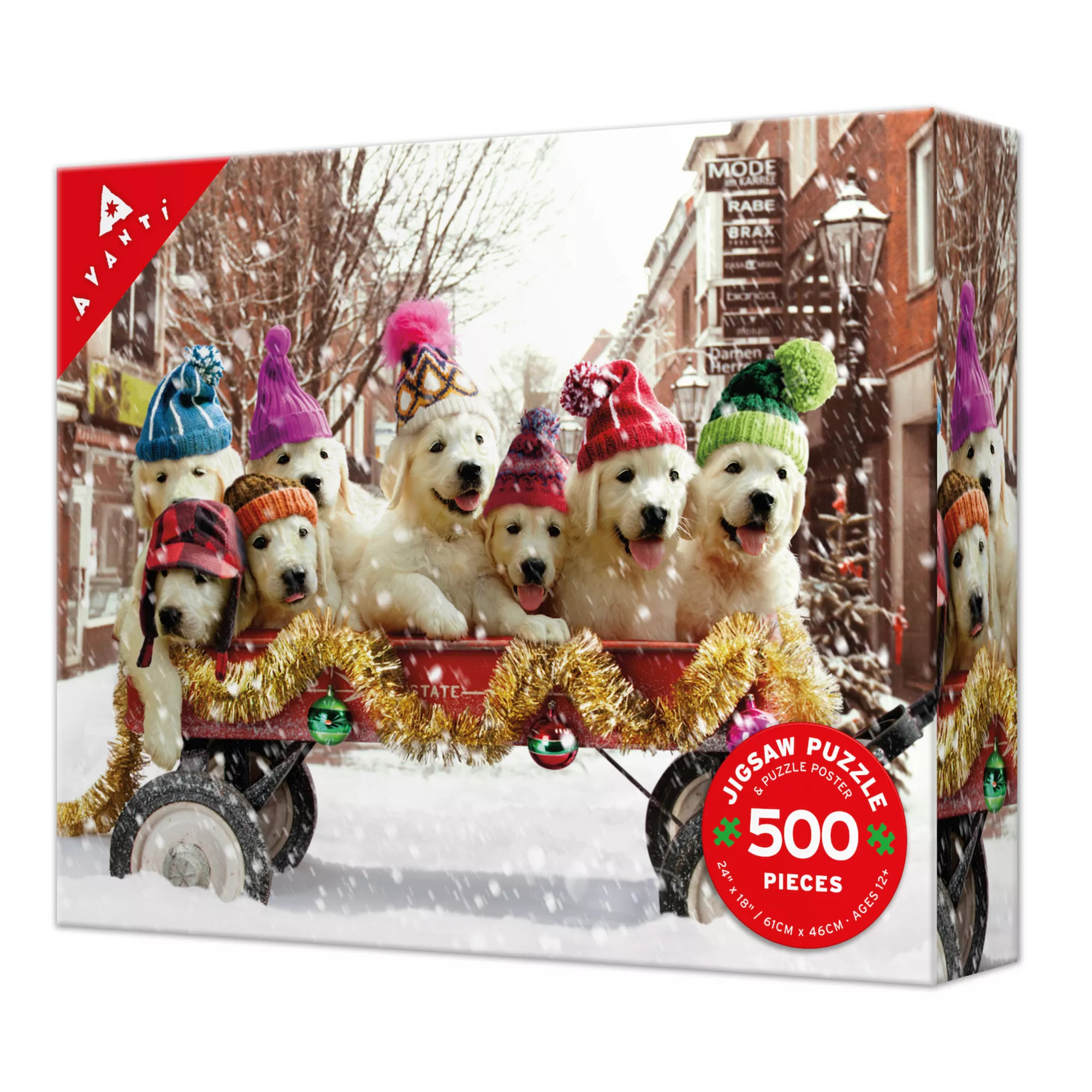 Puppies in a Wagon 500-Piece Jigsaw Puzzle | Kohl's