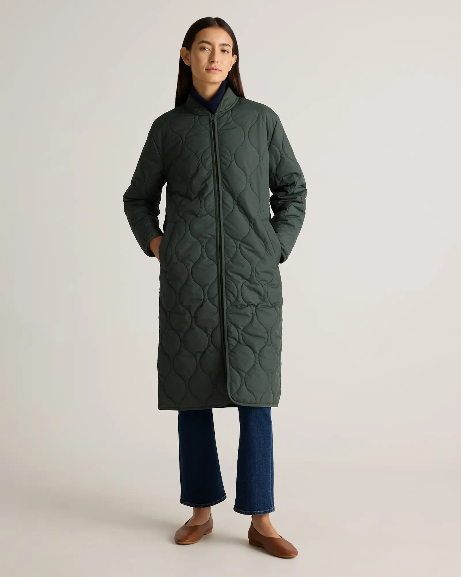 Featherless Quilted Puffer Long Coat | Quince