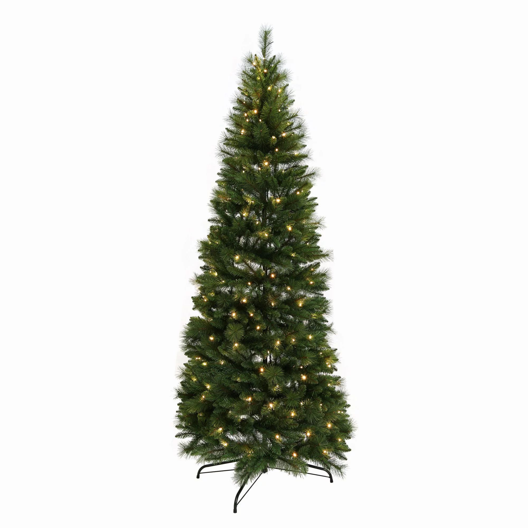 Holiday Time Warm Clear Prelit 250 LED Green Pop-Up Artificial Christmas Tree, 7' - Walmart.com | Walmart (US)