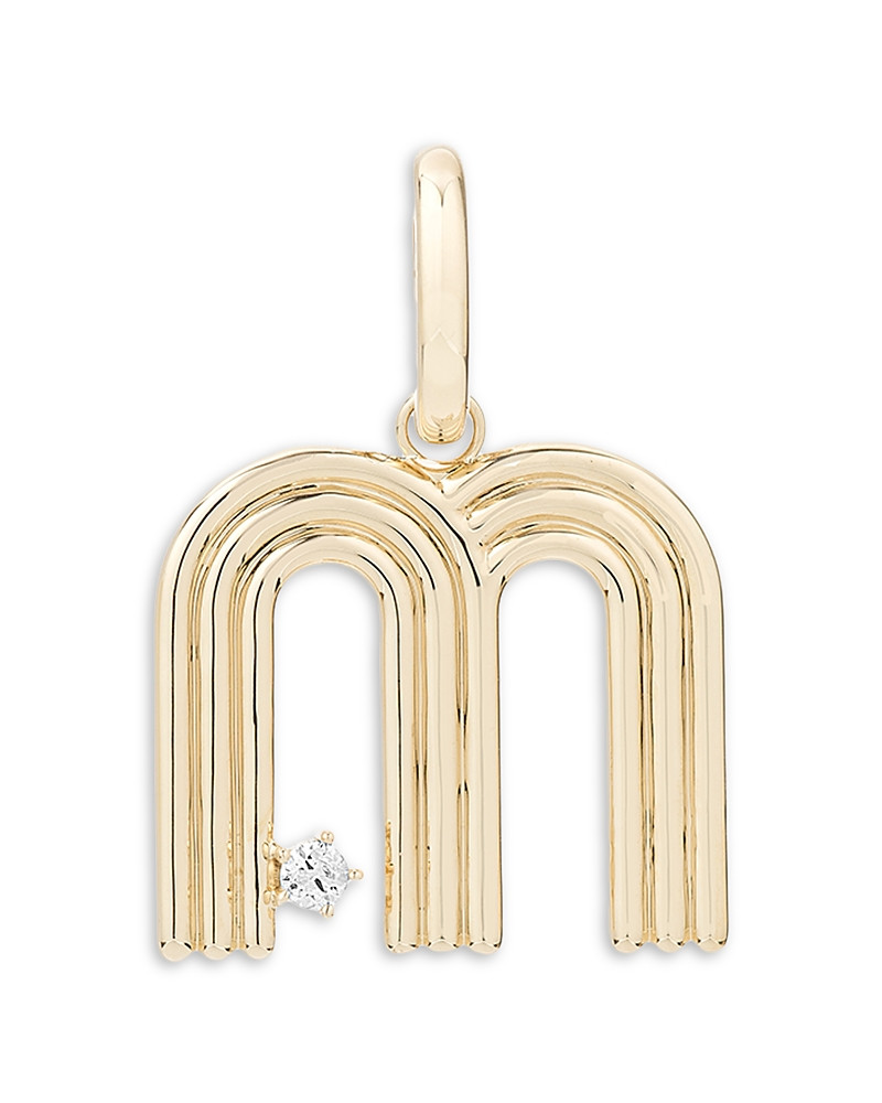 Adina Reyter 14K Yellow Gold Groovy Diamond Initial Pendant | Bloomingdale's (US)