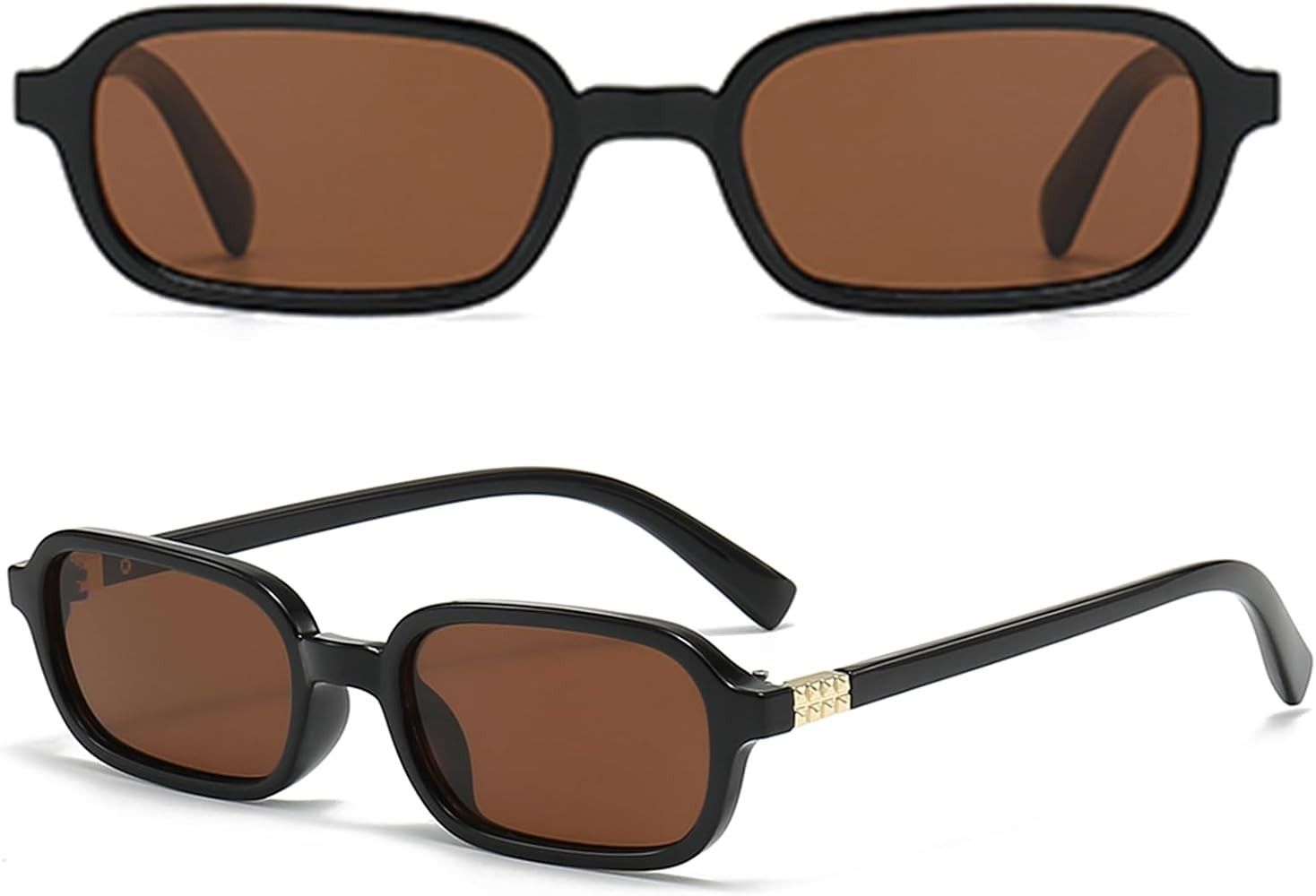 JUDOO Retro Rectangle Sunglasses for Women Men Narrow Vintage 90s Square Sunnies Rectangular Sung... | Amazon (US)