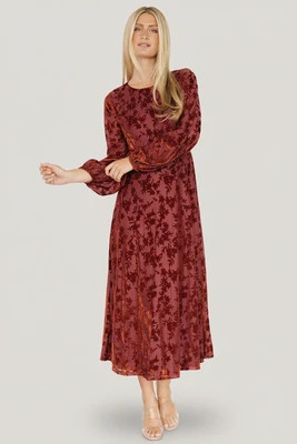 Thora Velvet Dress | Copper Floral | Baltic Born