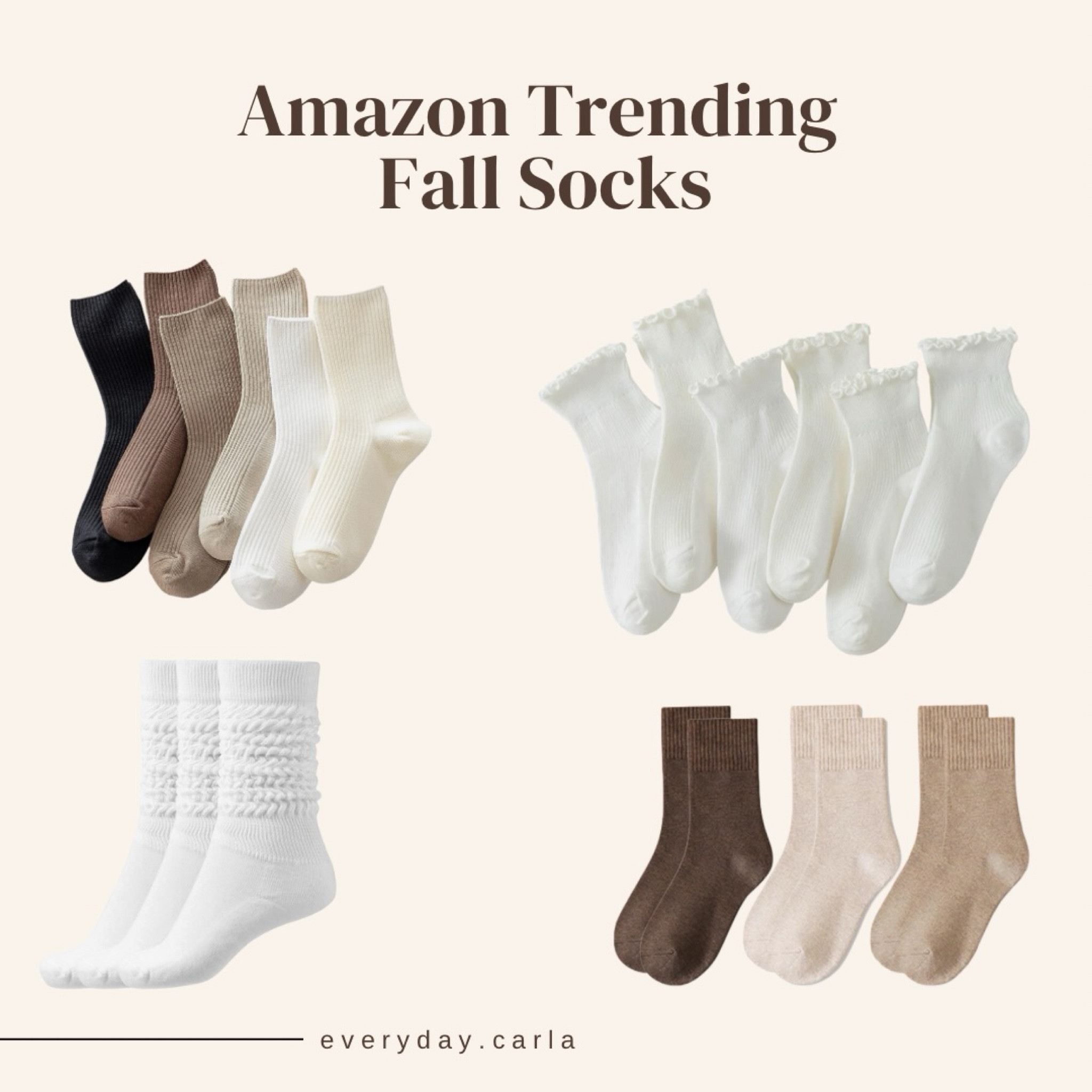 These socks are so cute with Uggs or clogs this fall! I own the white ones and just ordered the brown 🤎🤍

#LTKFindsUnder50 #LTKShoeCrush #LTKSeasonal