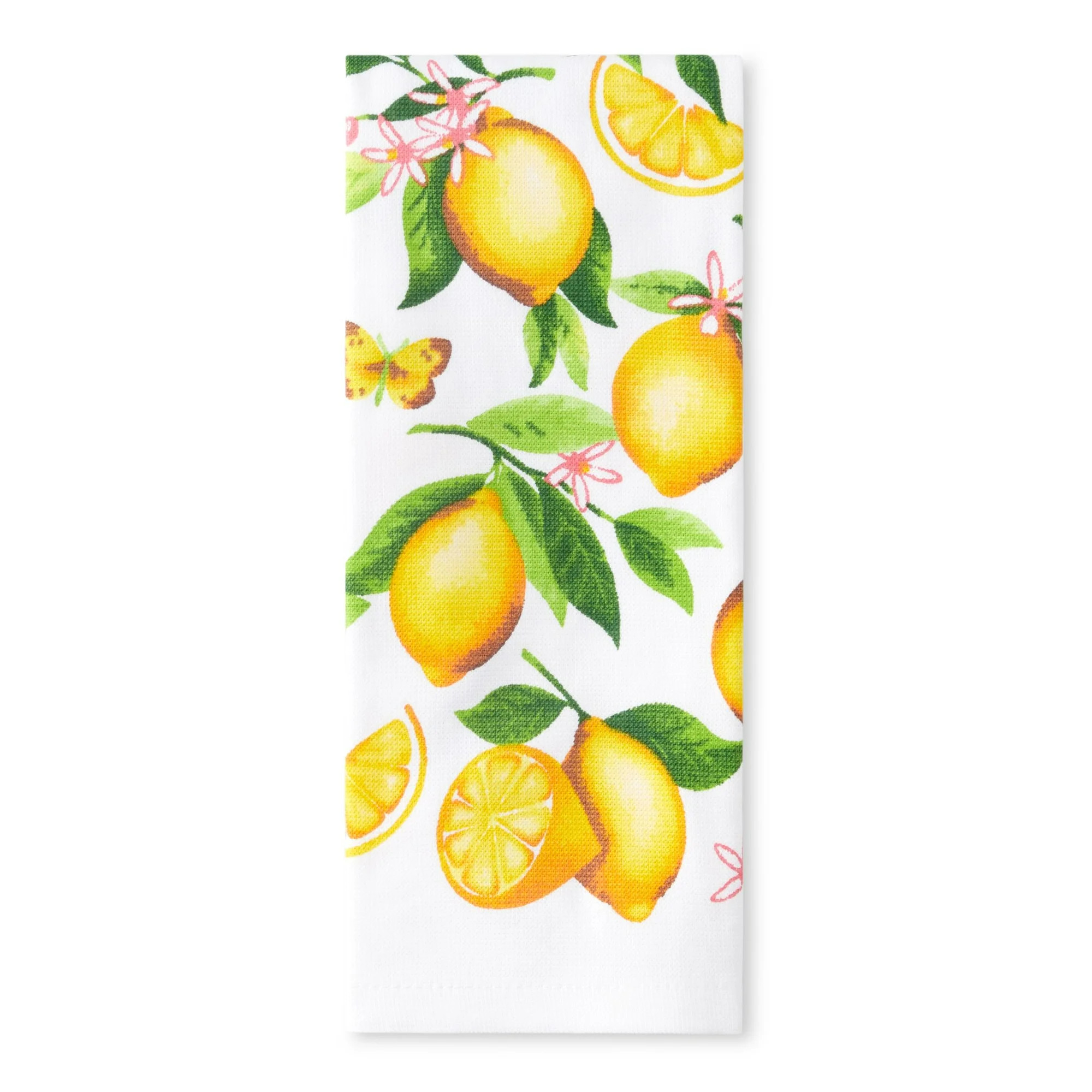 Mainstays Printed Cotton Kitchen Towel, 15"W x 25"L, Lemons, 1 Piece | Walmart (US)