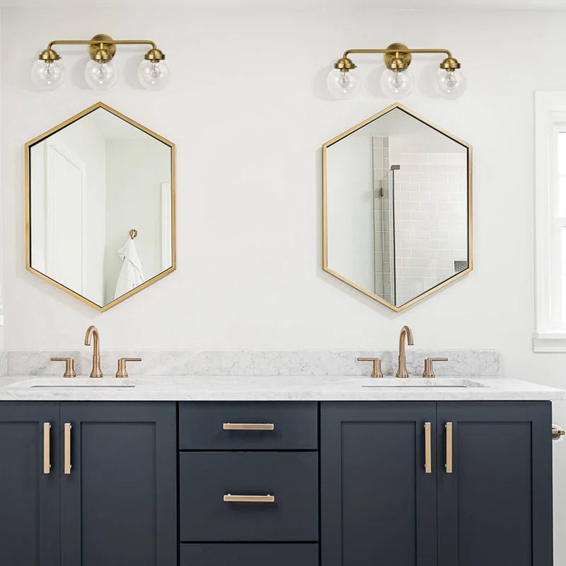 Wendin 3 - Light Antique Brass Vanity Light | Wayfair North America