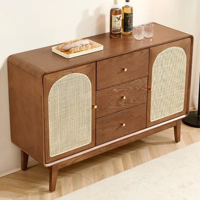 Wabi-sabi style home rattan plaited sideboard | Wayfair North America