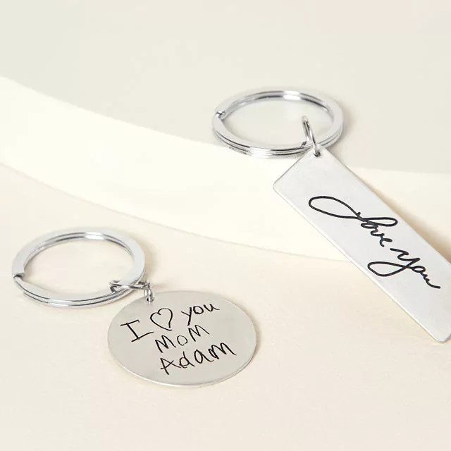Handwritten Message Key Chain | UncommonGoods
