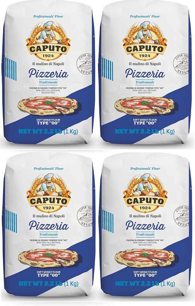 Mulino Caputo 00 Pizzeria Flour 1Kilo Bag, 140.8 Ounce, 2.2 pound (pack of 4) | Amazon (US)