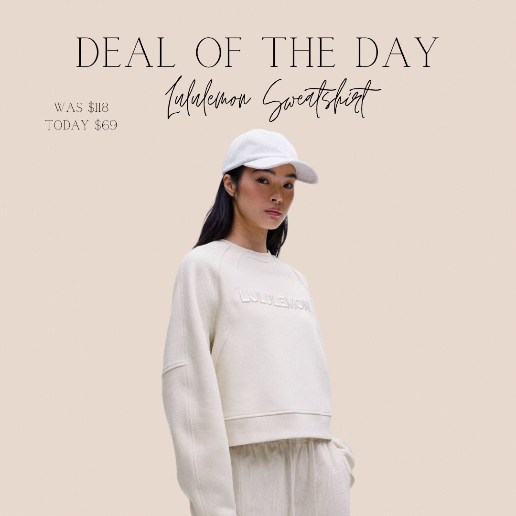 Todays Daily Deal - Lululemon Sweatshirt 

#LTKSaleAlert #LTKFindsUnder100
