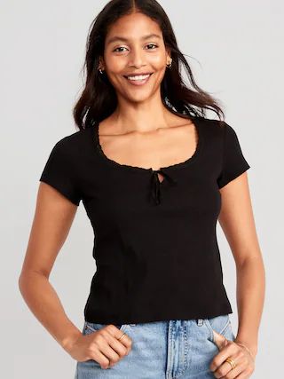 Pointelle-Knit Top for Women | Old Navy (US)