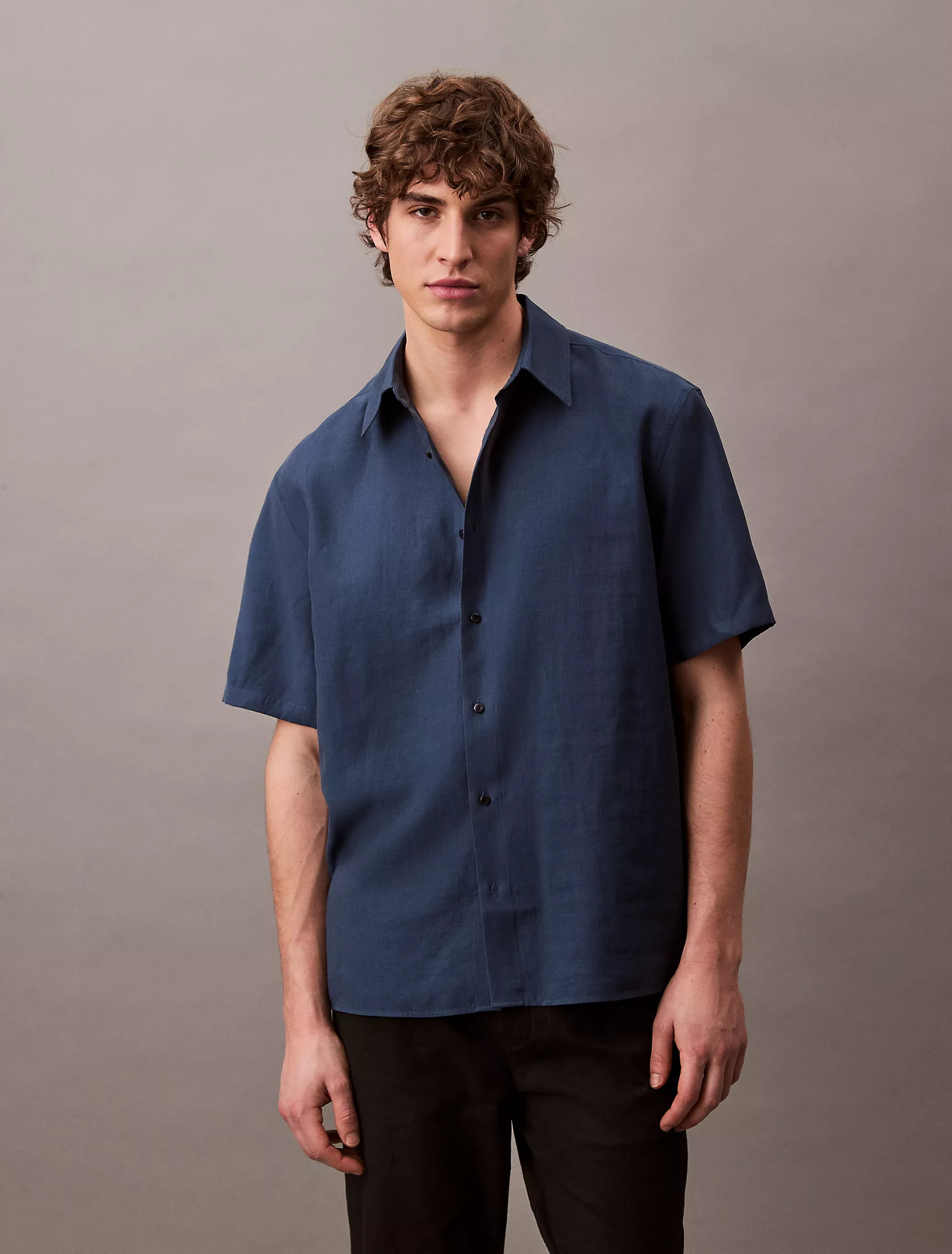Lyocell Blend Relaxed Button-Down Shirt | Calvin Klein | Calvin Klein (US)