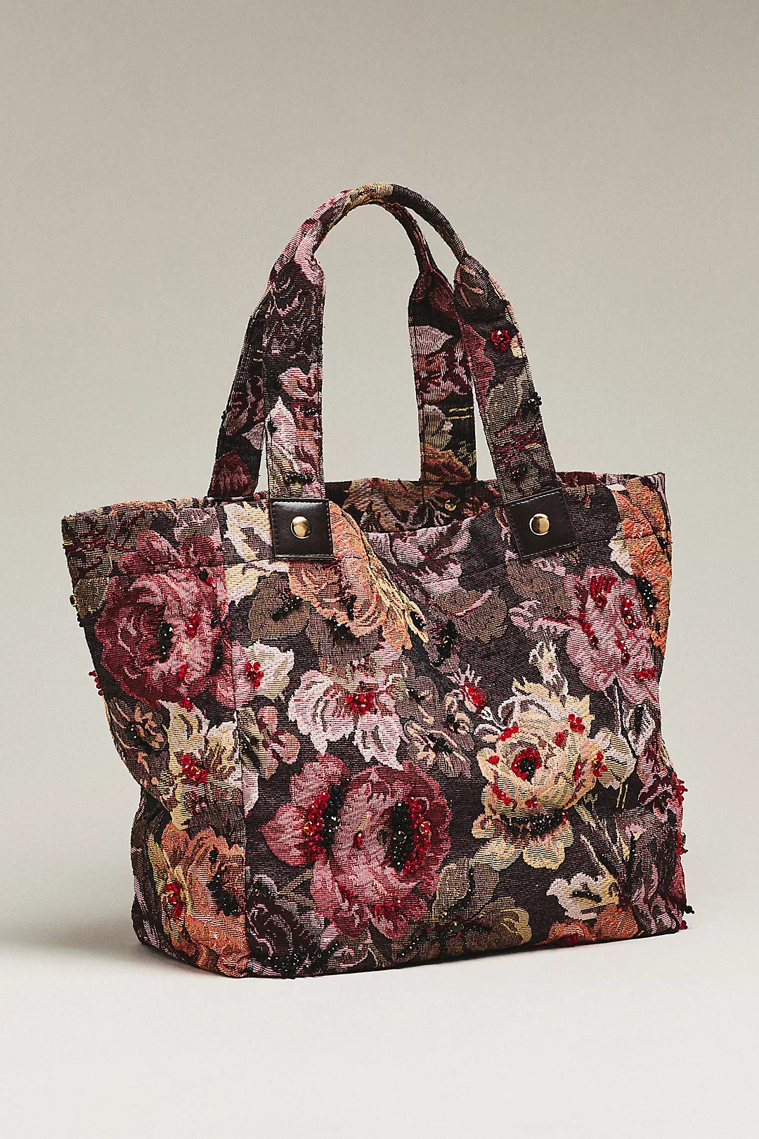 Maeve Floral Beaded Tote Bag | Anthropologie (US)