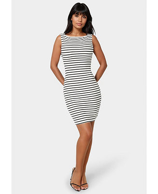 BebeWomen's Stripe Rib Bodycon Dress | Macy's