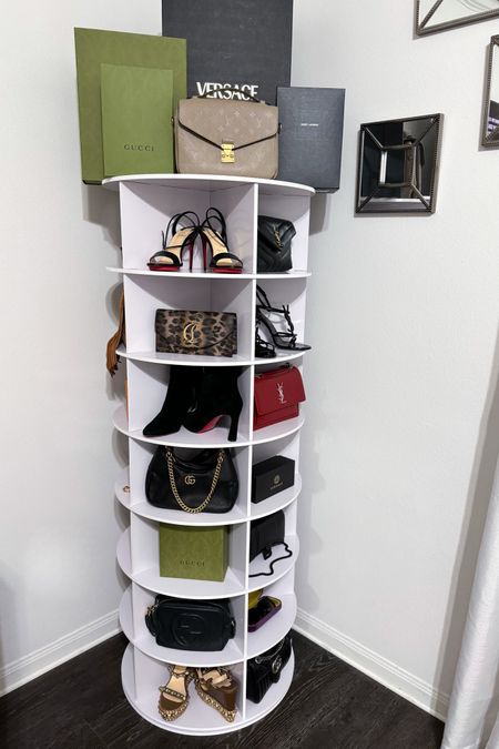 Amazon shoe & accessory rotating rack is a must for making more room and getting organized.. 

Amazon finds // Amazon home // Amazon // shoe rack // organization // luxe // luxe purse // luxe shoes // 

#LTKitbag #LTKhome #LTKshoecrush