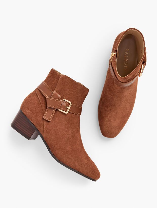 Dakota Suede Ankle Boots - Suede Solid | Talbots