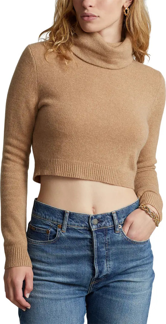 Turtleneck Crop Cashmere Sweater | Nordstrom Rack
