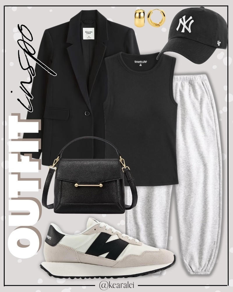 Spring outfits 2026 winter outfits Amazon comfy outfit street style cool mom outfits Amazon fashion women’s black blazer layered over black ribbed crew neck tank top free people inspired look for less light grey sweat pants sweats sweatpants cinch ankle Baggy Fleece Y2K Pants High Waisted Wide Leg Drawstring Jogger Sweatpants black tank top bodysuit white grey new balance 530 sneakers dad shoe chunky sneaker with black 47 brand baseball hat cap black leather handbag purse || #amazon #outfit #winter #fall #cozy #freepeople #vest #affordable #neutrals
.
.
.

Fitness Wear, Activewear, exercise outfit, workout leggings, sports bra, Lulu lemon, free people motion active athleisure Amazon fashion, teacher outfits, business casual, casual outfits, neutrals, street style, Midi skirt, Maxi Dress, Swimsuit, Bikini, Travel, skinny Jeans, Puffer Jackets, Concert Outfits, Cocktail Dresses, Sweater dress, Sweaters, cardigans Fleece Pullovers, hoodies, button-downs, Oversized Sweatshirts, Jeans, High Waisted Leggings, dresses, joggers, fall Fashion, winter fashion, leather jacket, Sherpa jackets, Deals, shacket, Plaid Shirt Jackets, apple watch bands, lounge set, Date Night Outfits, Vacation outfits, Mom jeans, shorts, sunglasses, Disney outfits, Romper, jumpsuit, Airport outfits, biker shorts, Weekender bag, plus size fashion, Stanley cup tumbler Target, Abercrombie and fitch, Amazon, Shein, Nordstrom, H&M, forever 21, forever21, Walmart, asos, Nordstrom rack, Nike, adidas, Vans, Quay, Tarte, Sephora, lululemon, free people, j crew jcrew factory, old navy


#LTKSeasonal #LTKSaleAlert #LTKootd