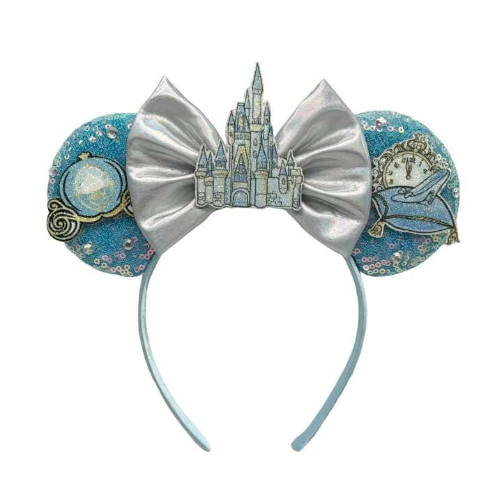 Princess Carriage Hairband, Glitter Ear Aurora Bow Hair Accessory, Castle Clock Headband, Amuseme... | SHEIN