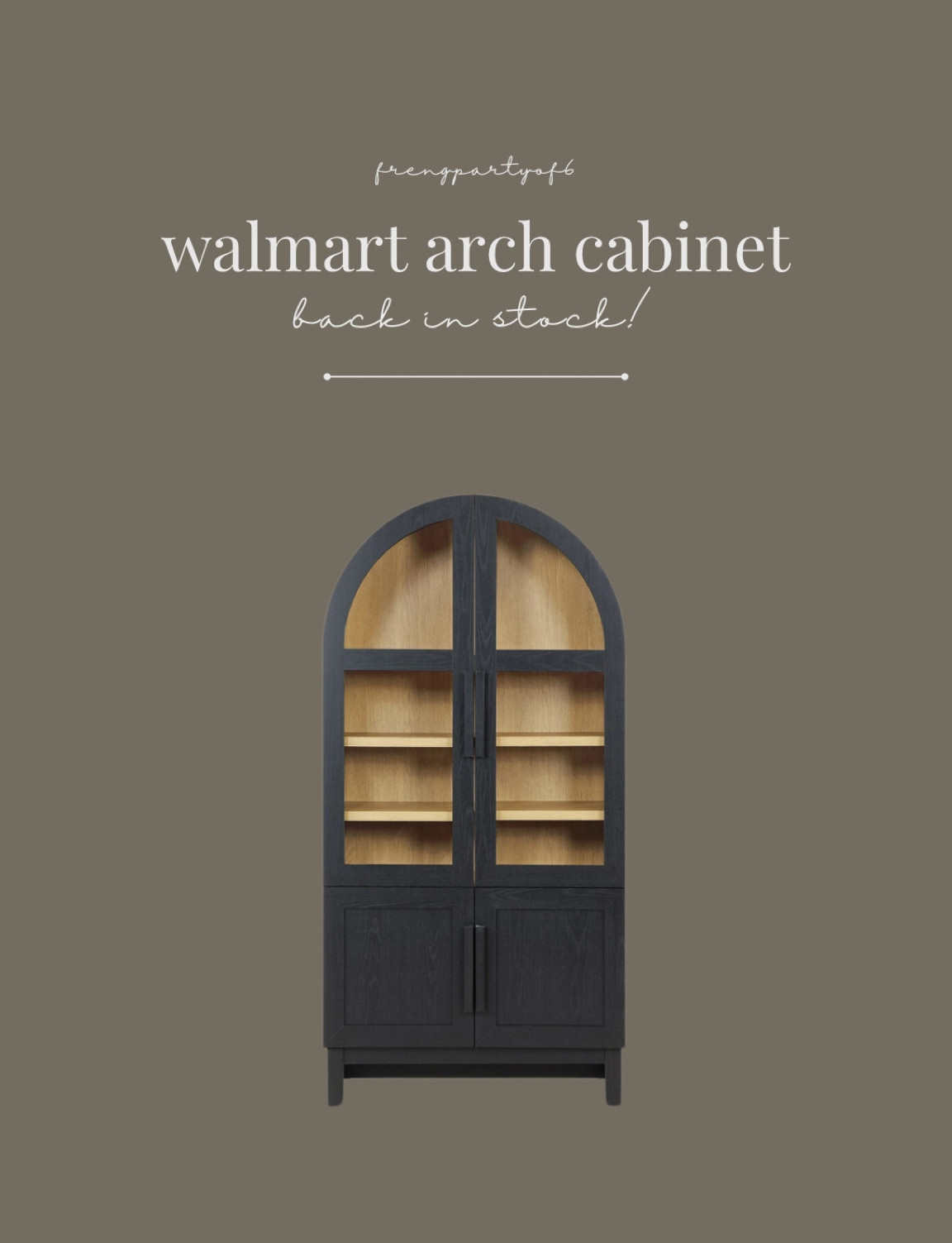 Walmart viral arch cabinet back in stock in black! Under $400!

#LTKStyleTip #LTKHome
