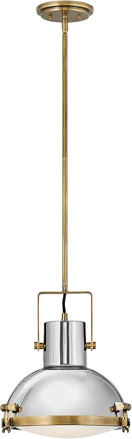 Hinkley Nautique Medium Pendant - Adjustable Height, 1-Light, Industrial, Coastal, Etched Opal Gl... | Amazon (US)